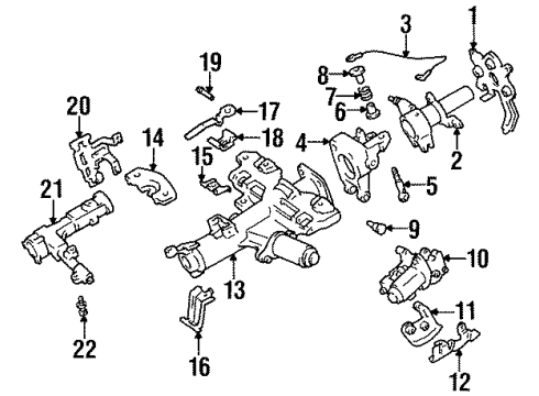 1998 Lexus LS400 Housing & Components Bolt, Tilt Steering, NO.1 Diagram for 45086-50010