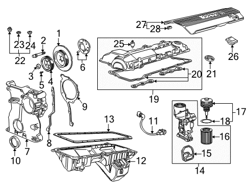 1997 BMW Z3 Filters Oil Filter Element Set Diagram for 11421716192