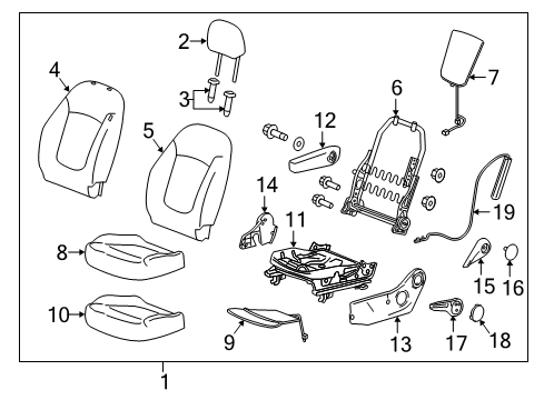 2017 Chevrolet Spark Heated Seats Seat Cushion Heater Diagram for 95433652