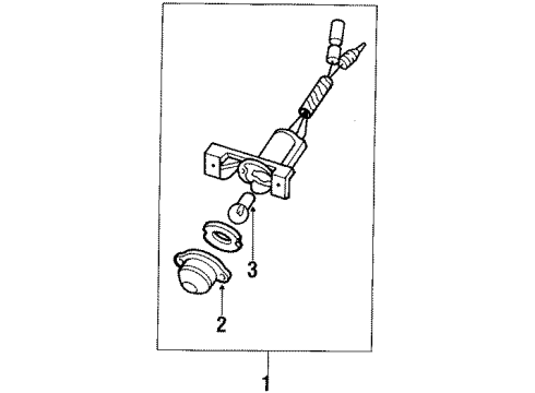 1985 Honda Civic License Lamps Light Assembly, License Diagram for 34100-SB2-003