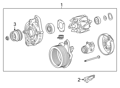 2020 Lexus RC300 Alternator Alternator Assembly With Regulator Diagram for 27060-36130