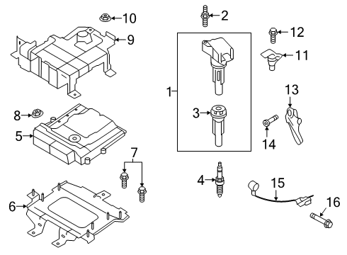 2021 Ford Ranger Powertrain Control Mount Bracket Diagram for KB3Z-12A659-A