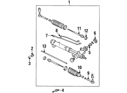 1998 Oldsmobile Intrigue P/S Pump & Hoses, Steering Gear & Linkage Gear Kit, Steering (Remanufacture) Diagram for 26079916
