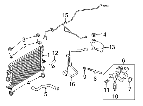 2018 Ford Escape Powertrain Control Lower Hose Diagram for F1FZ-8286-H