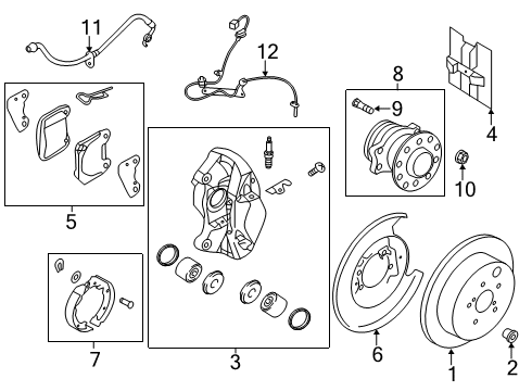 2019 Toyota 86 Anti-Lock Brakes Caliper Assembly Diagram for SU003-07203