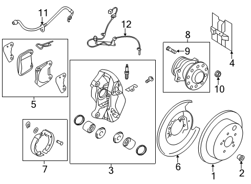 2019 Toyota 86 Anti-Lock Brakes Brake Hose Diagram for SU003-06809