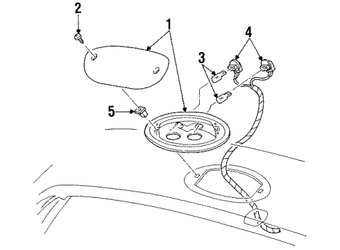 1998 Ford Windstar Bulbs High Mount Lamp Diagram for F78Z13A613AA