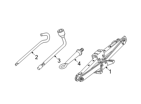 2010 Acura MDX Jack & Components Wrench, Wheel Diagram for 89211-STX-A01