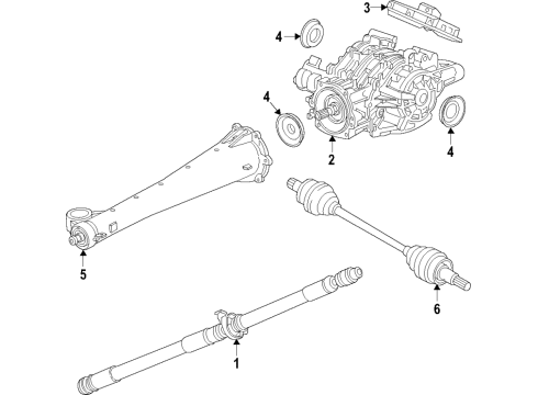 2019 Buick Enclave Rear Axle, Differential, Propeller Shaft Axle Assembly Diagram for 84088441