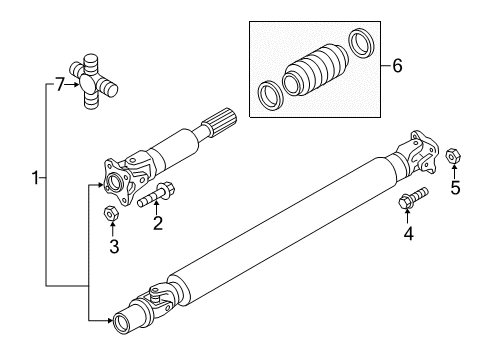 2019 Nissan Titan XD Drive Shaft - Front Bolt Diagram for 37120-5X05A