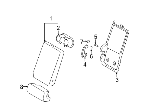 2020 Kia Telluride Armrest Pad U Diagram for 89393S9000WK