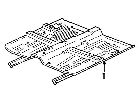 1995 Honda Civic Floor Floor, FR. Diagram for 65100-SR0-A01ZZ