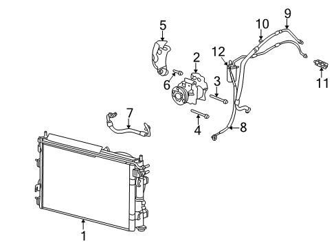 2004 Dodge Stratus A/C Condenser, Compressor & Lines Line-A/C Liquid Diagram for 4596536AG