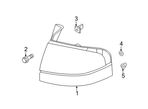 2011 Lincoln MKX Tail Lamps Tail Lamp Diagram for BA1Z-13405-A