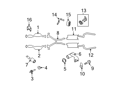 2004 Lincoln Town Car Exhaust Components Intermed Pipe Diagram for 4W1Z-5246-AA