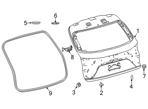 2022 Lexus NX350 Gate & Hardware PANEL SUB-ASSY, BACK Diagram for 67005-78130