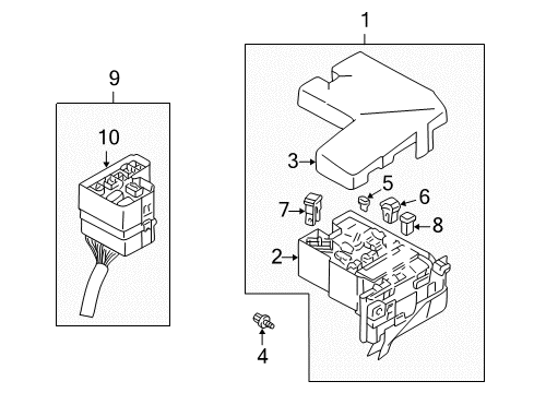 2001 Chrysler Sebring Trunk Lid & Components, Exterior Trim Wiring Chassis Diagram for MR502731