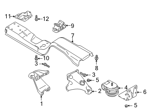 2002 Chevrolet Tracker Engine & Trans Mounting Bracket, Engine Front Mounting, RH (On Esn) Diagram for 30026890