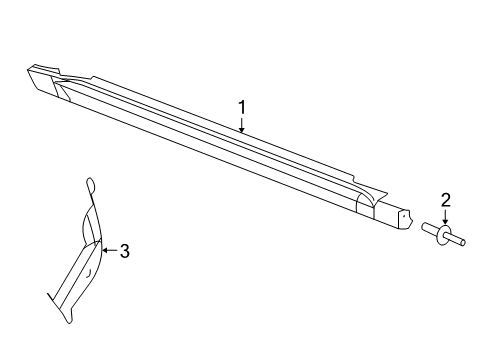2007 Jeep Grand Cherokee Exterior Trim - Pillars, Rocker & Floor Molding-SILL Cover Diagram for 1CA08TZZAB