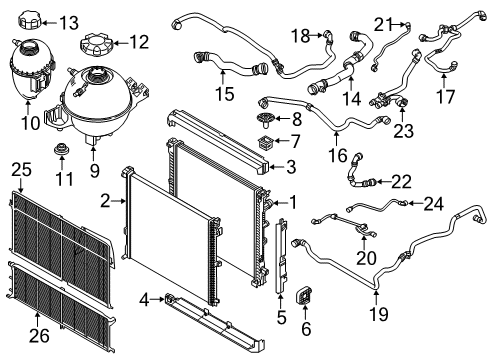 2019 BMW X3 Radiator & Components, Water Pump, Cooling Fan RADIATOR Diagram for 17119797808