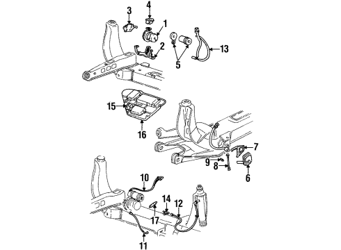 1992 Cadillac Seville Ride Control Module Asm-Electronic Suspension Control Diagram for 22052753