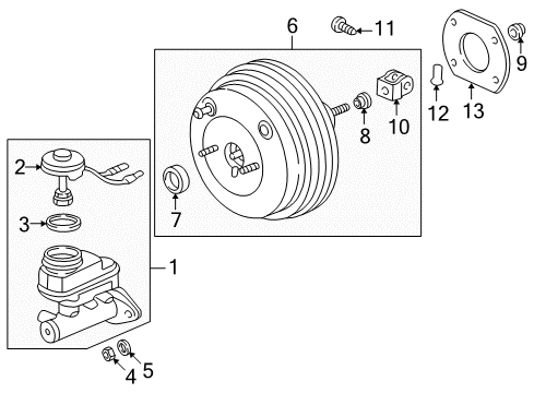 2002 Honda Accord Hydraulic System Valve Assembly, Proportioning Diagram for 46210-S04-812