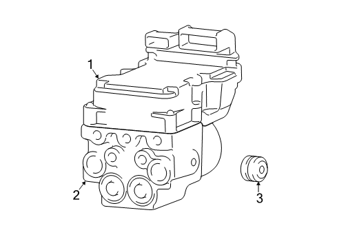 2004 Dodge Ram 2500 ABS Components Anti-Lock Brake System Module Diagram for 5114539AB