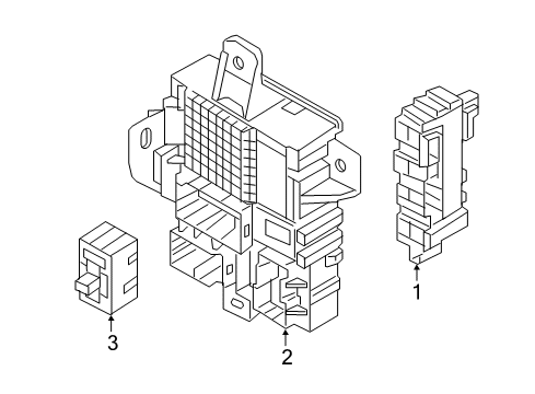 2020 Kia Sorento Fuse Box Instrument Junction Box Assembly Diagram for 91950C6525