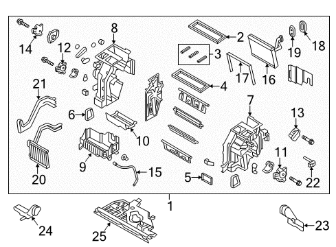 2016 Kia Cadenza Heater Core & Control Valve Hose Assembly-Water Inlet Diagram for 973113R100