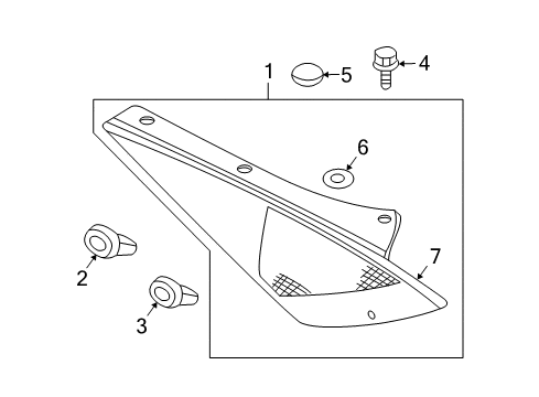 2006 Nissan 350Z Combination Lamps Lamp Assembly-Rear Combination, RH Diagram for 26550-CF40A