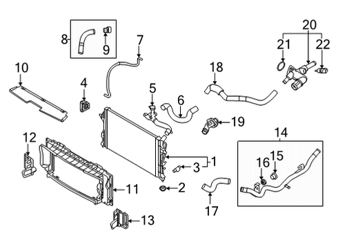 2021 Kia Seltos Powertrain Control Hose Assembly-RADAATOR, L Diagram for 25415Q5200