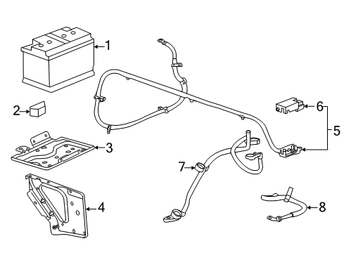 2013 Chevrolet Silverado 3500 HD Battery Negative Cable Diagram for 22846478