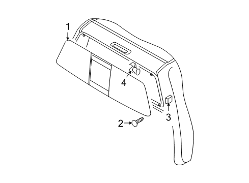 2014 Nissan Titan Back Glass - Glass & Hardware Glass-Rear Window Diagram for 79700-9FM0A