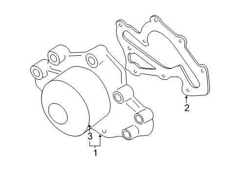 2001 Kia Optima Water Pump Pulley-Coolant Pump Diagram for 2522137100