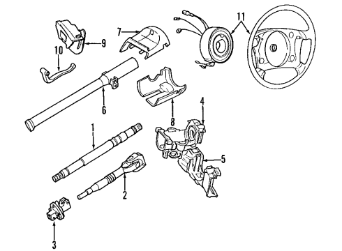 1997 BMW 318i Steering Column & Wheel, Steering Gear & Linkage Steering Wheel Diagram for 32341162809