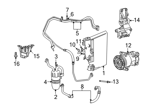 2008 Dodge Caliber Air Conditioner Line-A/C Suction And Liquid Diagram for 5058152AG