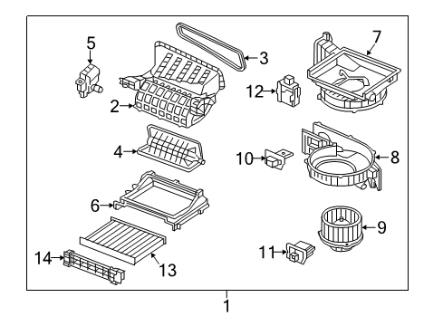 2018 Kia Sorento A/C & Heater Control Units Cluster Ion Generator Diagram for 971553K000