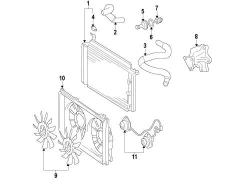 2010 Lexus HS250h Cooling System, Radiator, Water Pump, Cooling Fan Fan Blade Diagram for 16361-28320