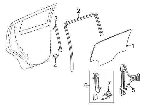 2016 Chevrolet Spark Front Door Window Regulator Diagram for 42439350