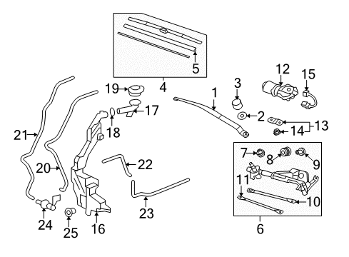 2007 Honda CR-V Wiper & Washer Components Arm, Windshield Wiper (Passenger Side) Diagram for 76610-SWA-A01