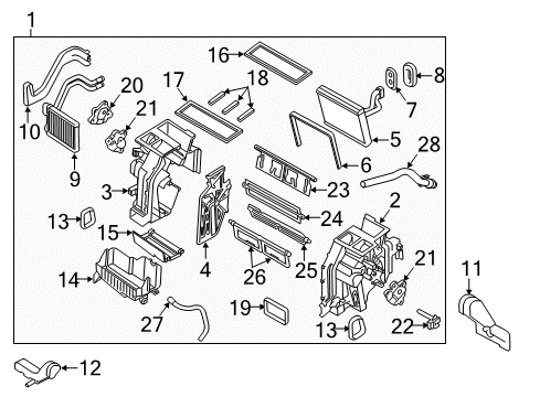 2014 Hyundai Sonata A/C & Heater Control Units Separator Diagram for 972063S000
