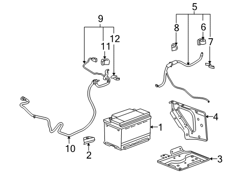 2010 Chevrolet Tahoe Hybrid Components, Battery, Cooling System Negative Term Diagram for 25941945