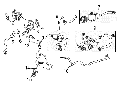 2019 Lexus LS500h Emission Components Tube Sub-Assembly, Charcoal CANISTER Diagram for 77707-50060