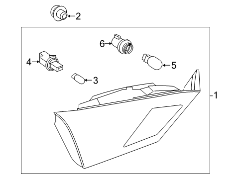 2019 Nissan Altima Bulbs Socket Assembly Rear Combination Lamp Diagram for 26556-6CA0A