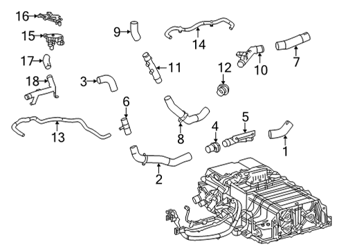 2020 Toyota Mirai Hoses & Lines Valve Bracket Diagram for 16A33-77010