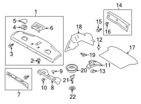2020 Toyota 86 Interior Trim - Rear Body Seat Belt Cover Diagram for SU003-01903