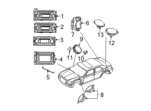 2007 Dodge Charger Sound System Strap-Ground Diagram for 5059001AC