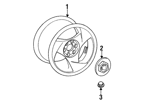 1999 Dodge Viper Wheels, Covers & Trim Wheel-Spare Diagram for 4643212AB