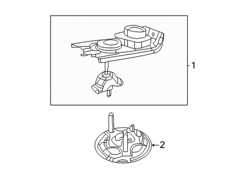 2021 Dodge Durango Spare Tire Carrier WINCH-Spare Tire Carrier Diagram for 68145504AD