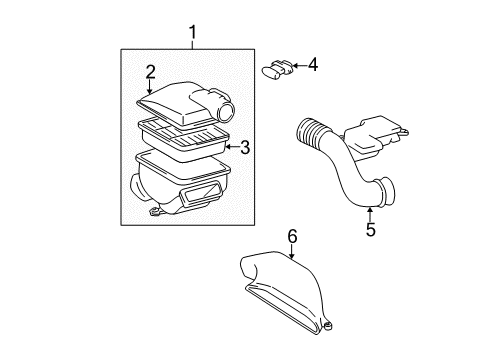 1999 Lexus GS400 Filters Cleaner Assy, Air Diagram for 17700-50150